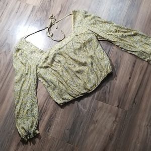 Blue Rain cropped Blouse